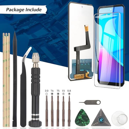 for Unihertz Tank 3/3 Pro Screen Replacement for Unihertz Tank 2 Pro LCD Display Touch Screen Digitizer Assembly Replacement with Tools(Black)