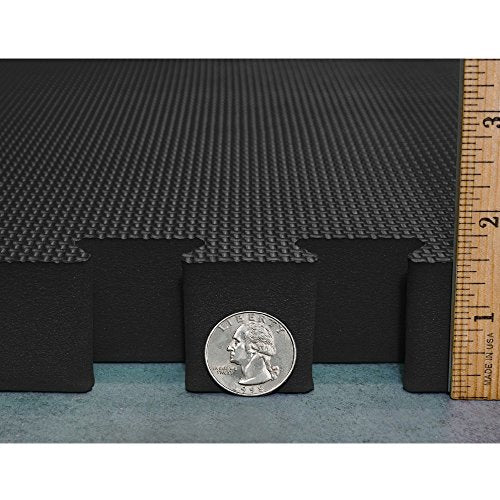 Meister X-Thick 1.5" Interlocking EVA Foam Mats - BK - 36 Tiles (144 Sqft) - color: Black, size: 36 Tiles (144 Sqft)