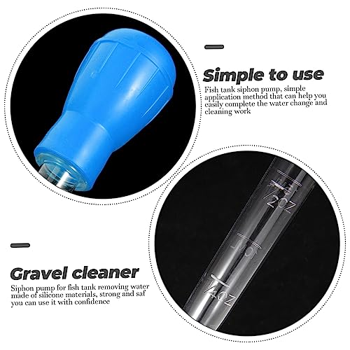 2pcs Fish Tank Siphon Pump Extension Tubes for Gravel Cleaning and Water Change Handheld Fish Tank Vacuum Cleaner Easy to Use Aquarium Accessory