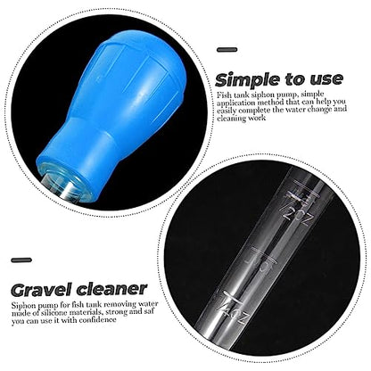2pcs Fish Tank Siphon Pump Extension Tubes for Gravel Cleaning and Water Change Handheld Fish Tank Vacuum Cleaner Easy to Use Aquarium Accessory