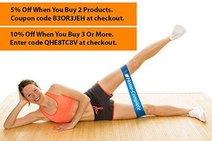 Resistance Bands for Working Out - Workout Band Loop - Exercise Bands with 4 Levels for Toning, Stretching or Physical Therapy by Home-Complete - size: 4 Pack