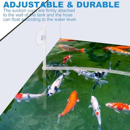 Aquarium Floating Plant Corral with Fish Feeding Ring, Floating Plant Fence for Aquarium Accessories, Separates Floating Plants, Auto-Adjusts Height with Water Level, Suitable for All Aquariums.