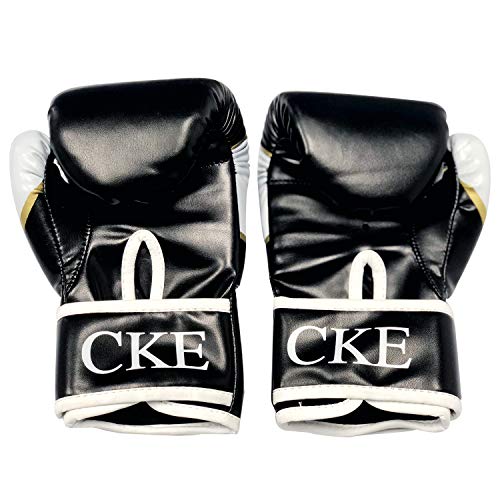 CKE Boxing Gloves for Kids Ages 5-12, Beginner Punch Bag Training Gloves - color: BLACK