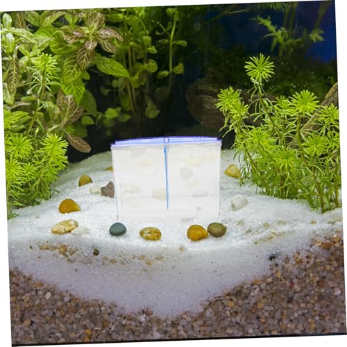 Happyyami Fish Isolation Box for Breeding Tropical Fish Transparent Design with Adequate Airflow Durable Nursery and Guppy Multipurpose Aquarium Divider