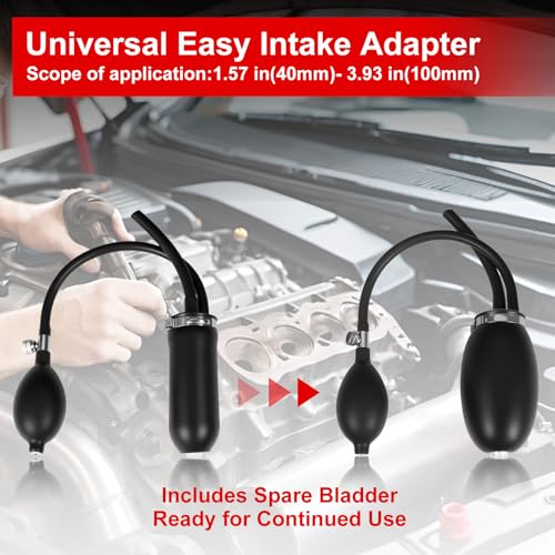 Universal Easy Intake Adapter for Smoke Machine, Inflatable Bladder for Leak Detection, Replaceable Air Bladder Kit