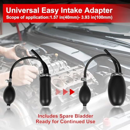 Universal Easy Intake Adapter for Smoke Machine, Inflatable Bladder for Leak Detection, Replaceable Air Bladder Kit