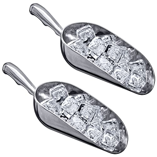 Elsa - 24-Ounce Aluminum Ice Scoops (Set of 2), Cast Aluminum Utility Scoops, Food-Grade, Good for Home and Commercial Use, NOT Dishwasher-Safe, Hand-Wash Recommended