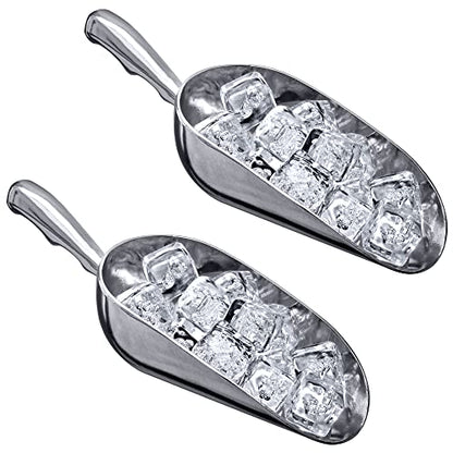 Elsa - 24-Ounce Aluminum Ice Scoops (Set of 2), Cast Aluminum Utility Scoops, Food-Grade, Good for Home and Commercial Use, NOT Dishwasher-Safe, Hand-Wash Recommended