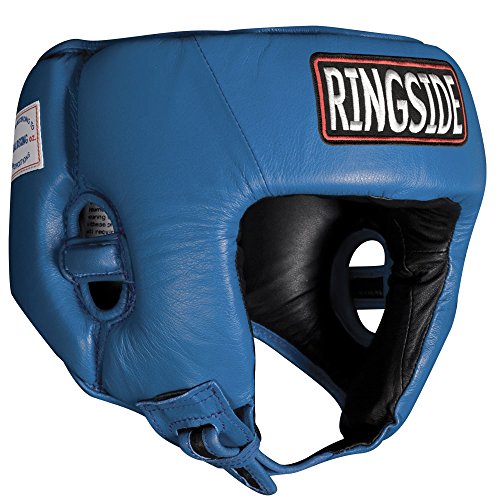 Ringside Competition Boxing Muay Thai MMA Sparring Head Protection Headgear Without Cheeks - color: Blue, size: Small