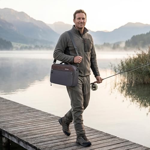 Fishing Reel Case – Travel Storage Bag with Adjustable Compartments for Fly Reels, Spinning Reels, Baitcasting Reel & Fishing Gear