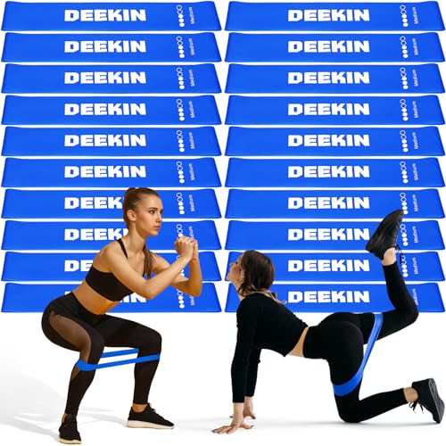 Deekin 20 Pcs Resistance Bands Loop Exercise Bands - color: Blue, size: 25-30 lbs