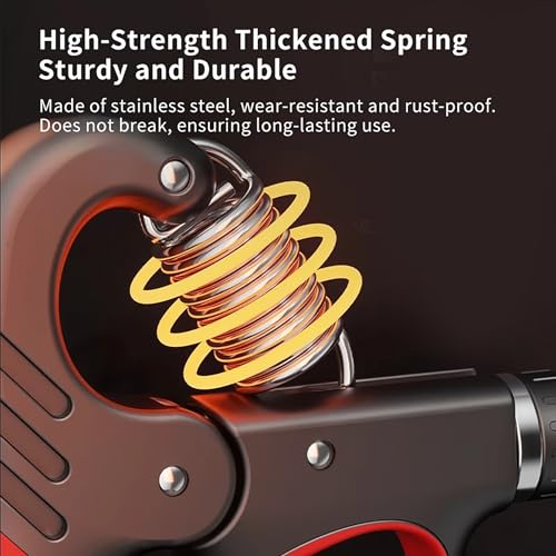 Grip Strength Trainer with Adjustable Resistance & Automatic Counter - color: Gray