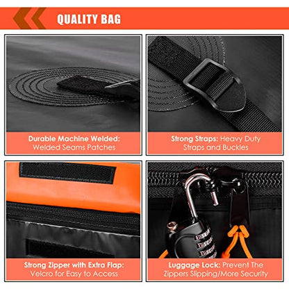 Hitch Mount Cargo Carrier Bag 100% Waterproof 19.7 Cubic Feet Luggage Rack | Soft Shell Luggage Bag,Include 8 Reinforced Straps,Combination Lock,for All Vehicle with Steel Trailer Cargo Carrier Basket - size: 19 Cubic Feet