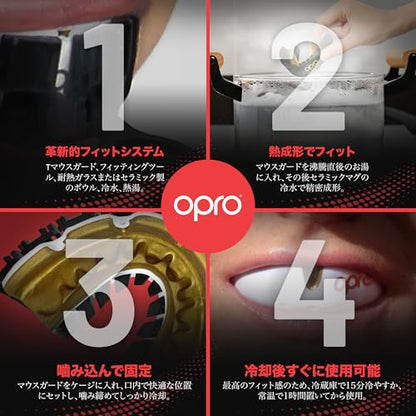OPRO Gold Level Moldable Mouth Guard for Braces, Premium Fit (Age 10+) - color: Clear