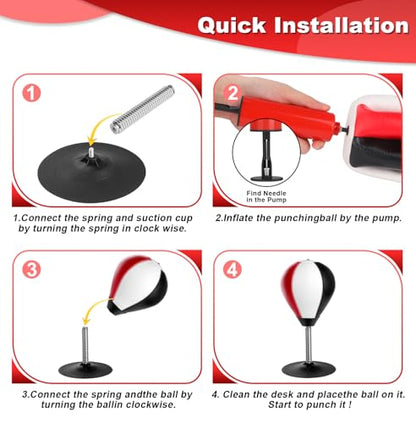 Desktop Punching Bag, Super Strong Suction Boxing Bag Speed Balls - style: Suction Cup