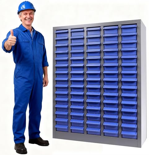 75-Drawer Nut and Bolt Organizer, Parts Cabinet No ssembly, with Labels & Adjustable Dividers, ABS Drawers, 860LBS, Alloy Steel Frame for Workshop Garage - size: 75-Drawer