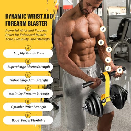 Forearm Strengthener and Wrist Roller, Ultra-Strong Nylon Webbing