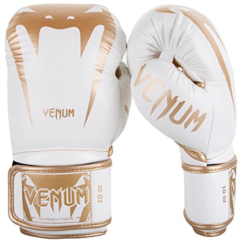 Venum Giant 3.0 Boxing Gloves - Nappa Leather - color: White/Gold, size: 12 oz