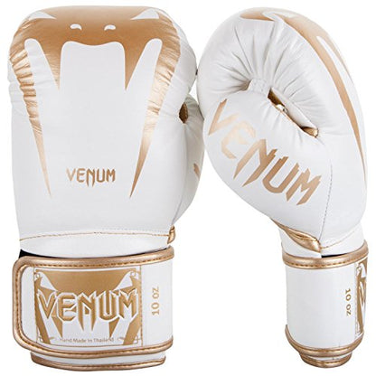 Venum Giant 3.0 Boxing Gloves - Nappa Leather - color: White/Gold, size: 12 oz