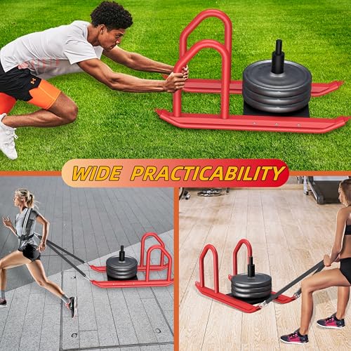Heavy Duty Push Pull Weight Sled with Harness for Speed Training
