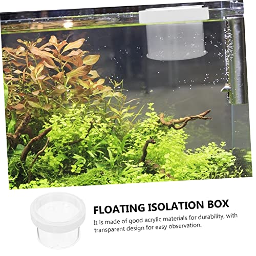 VANZACK Floating Fish Isolation Box Acrylic Fish Breeding Container for Small Aquariums Durable Transparent Hatchery with Water Permeable Design for Fry