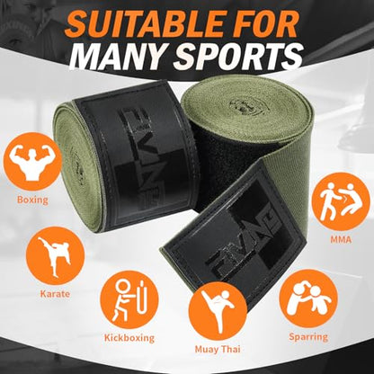 Premium Handwraps 180 inches for Men & Women - color: Army Green, size: 3m