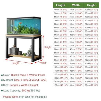 Heavy Fish Tank Stand,Black Aquarium Display Rack, 2-Tier Fish Tank Cabinet For Kitchen, Large Capacity Reptile Terrarium Stand(Ligjt Grey,120x40cm(47 1/4" x15 3/4")) - color: Ligjt Grey, size: 120x40cm(47 1/4"x15 3/4")