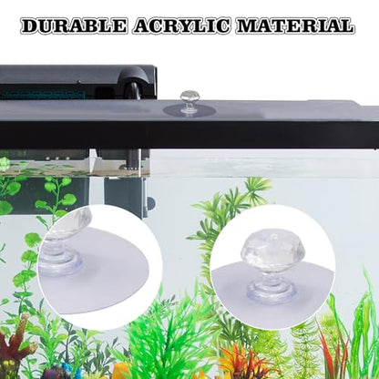 10 Pcs Aquarium Lid Handle, Acrylic Round Handles with Adhesive for Fish Tank Cover, Fish Tank Accessories, Aquarium Lid Handle Replacement