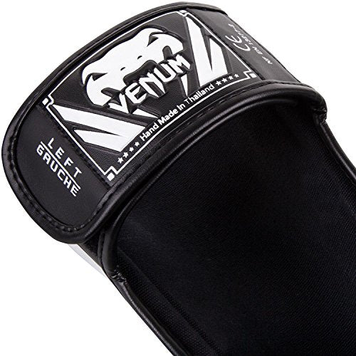 Venum Elite Standup Shin Guards - color: Black/White, size: Medium