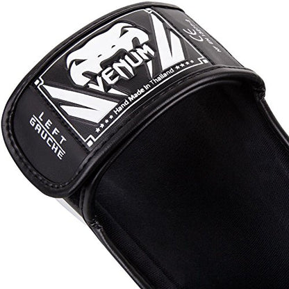Venum Elite Standup Shin Guards - color: Black/White, size: Medium