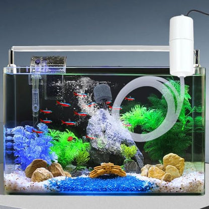 Tiny Water Pump - Noiseless Submersible Water Pump with Stable Air Release - 5V USB Small Oxygenator for Small Fish Farming Fish Tank - color: White