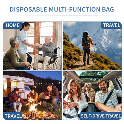 100PCS Clear Shipping Bags, Fish Bag 1500ml PE Plastic Emergency Portable Disposable Urine Drainage Bag for Travel, Traffic Jams, Camping, Patient, Kids(7.6x23.7Inch/17x60cm)