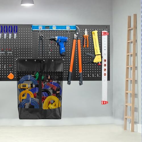 Pegboard Baskets, Extra Large (26 * 18 * 11 Inches) | Pegboard Wall Organizer Take and Go Design, Mesh Peg Board Organizer Accessories ,Easy Access Zipper for Home Sport Garage