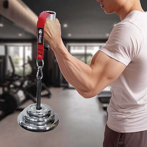 J Bryant Arm Wrestling Exercise Handle Φ2 in Grip Red - Wrist and Forearm Exerciser Pulldown Triceps Rope Workout