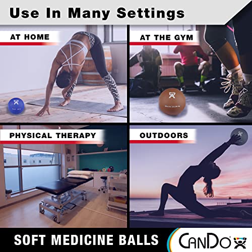 CanDo Soft Medicine Ball 5-Piece Set, 2lb, 4lb, 7lb, 11lb, and 15lb, for Physical Therapy and Fitness Exercises, Easy Grip Rubber Weighted Exercise Ball for Workouts - size: Set (5 Pieces)