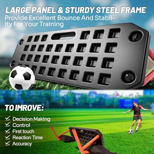 PLAYAPUT 6-in-1 Soccer Rebounder Board - Dual Surface Adjustable Angle