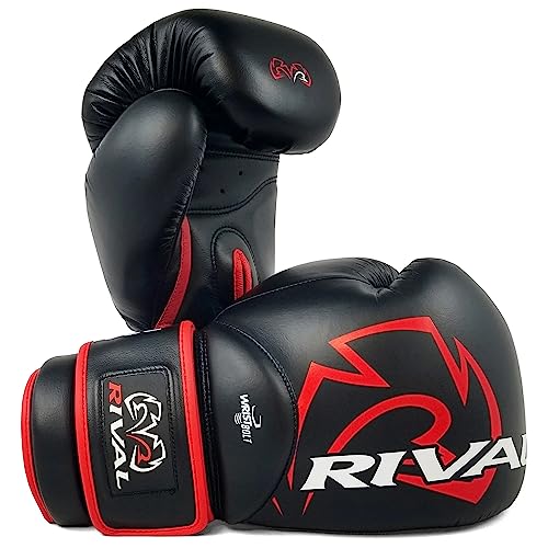 RIVAL Boxing RS4 2.0 Aero Sparring Gloves, Hook and Loop Closure - Multi-Layered, Low-Density Foam Padding and Soft Inner Lining - color: Black, size: 12 oz.