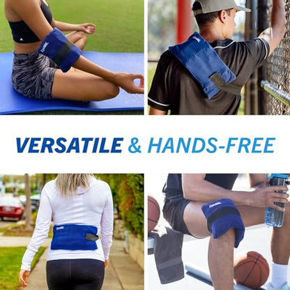 Cryo-Max Cold Pack, 8 Hour Reusable Cold Therapy Ice Pack for Elbows, Knees, Neck + More, Medium, 6" x 12" (1 Count)