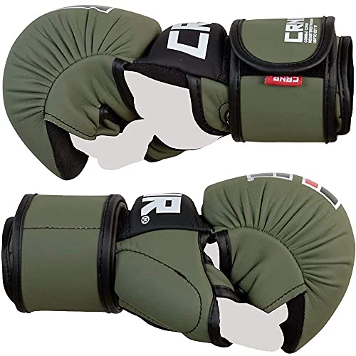 Combat Corner - MMA Spar Gloves for Men and Women - Kickboxing, MMA, Muay Thai Sparring Training Gloves | OD Green - size: Large-X-Large