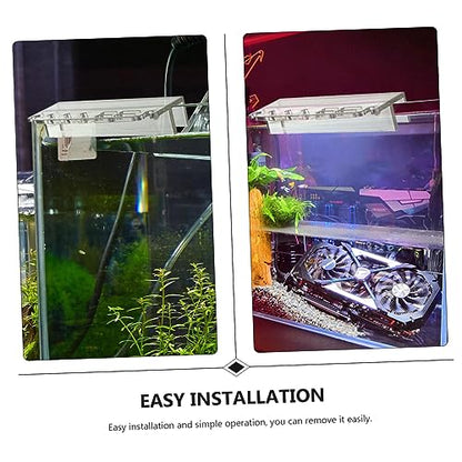 LIOOBO Magnetic Aquarium Cleaning Tool Holder Organizer Fish Tank Tool Rack Algae Scraper Storage
