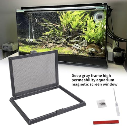 Mount Cover with Secure Clip and Mounts Prevents Fish Escaping Easy Reinforced Screen for Fish Tanks Easy Installation Anti-Jump Design