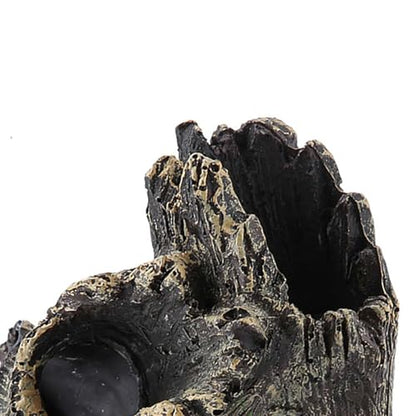 Aquarium Driftwood Decoration Artificial Resin Tree Trunk for Fish Tank Ornaments, Terrarium Vivarium Reptile Cave Hide Aquatic Decoration (ST-004C) - size: ST-004C