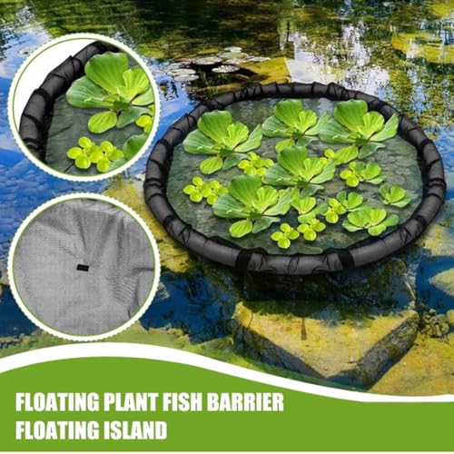 Round Pond Plant Floating Plant, Fish Pond Floating Planters 18/24/32/36in Floating Island Plant Protector Round Floating Plant Ring in Ponds and Garden Water Features Pond Decor - size: 91CM/36INCH