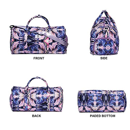 Original Floral Water Resistant Duffel Bag Gym bag Weekender Travel Bag for Gym Beach Travel Daily Bags - color: [Z] A
