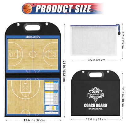 Magnetic Coaching Board Foldable Dugout Display with Carry Handle - style: Basketball