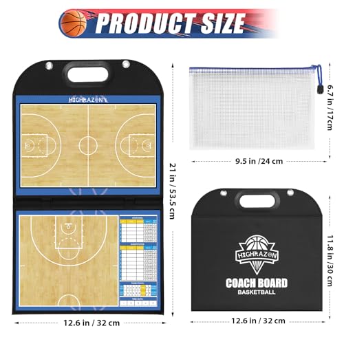 Magnetic Coaching Board Foldable Dugout Display with Carry Handle - style: Basketball