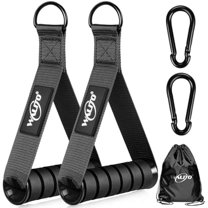 Exercise Handles, Cable Machine Handles for Gym Cable Attachments Training - color: Black