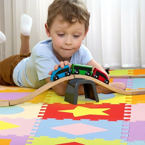 BalanceFrom Kid's Puzzle Exercise Play Mat with EVA Foam Interlocking Tiles - color: 36 Tiles, Shape