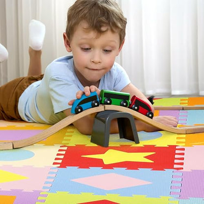BalanceFrom Kid's Puzzle Exercise Play Mat with EVA Foam Interlocking Tiles - color: 36 Tiles, Shape