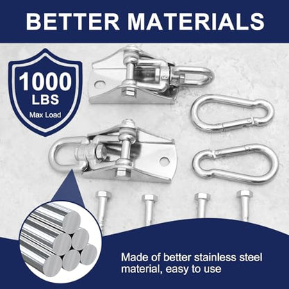 4Pc Heavy Duty Swing Hangers Kit,304 Stainless Steel,1000 LBS Load Capacity
